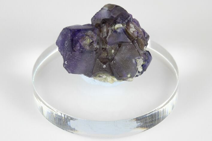 Purple Dodecahedral Fluorite Cluster - Yaogangxian Mine #185606